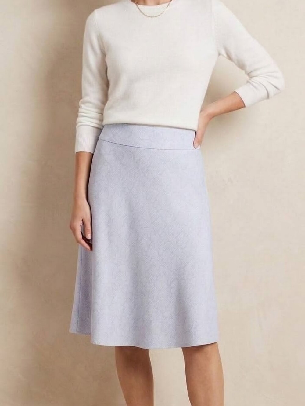 Ann Taylor Light Blue A-Line Skirt